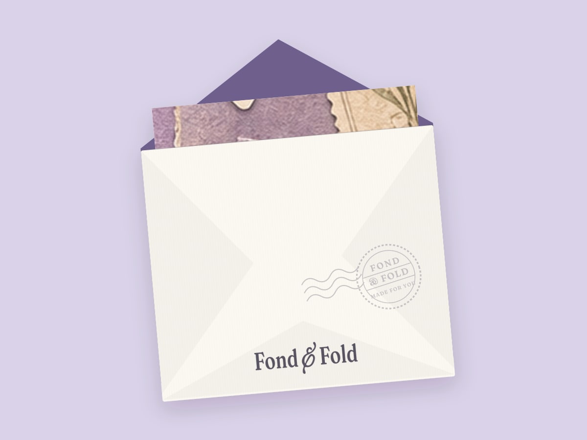 Preview of the shared Fond & Fold card link.